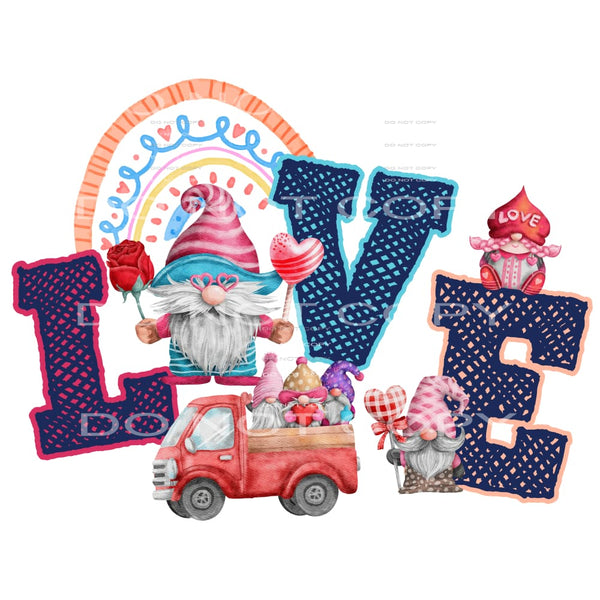 Love Gnomes #5703 Sublimation transfers - Heat Transfer