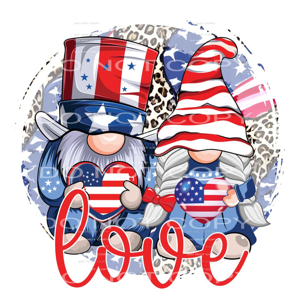 Love gnomes flag # 1044 Sublimation transfer - Heat Transfer
