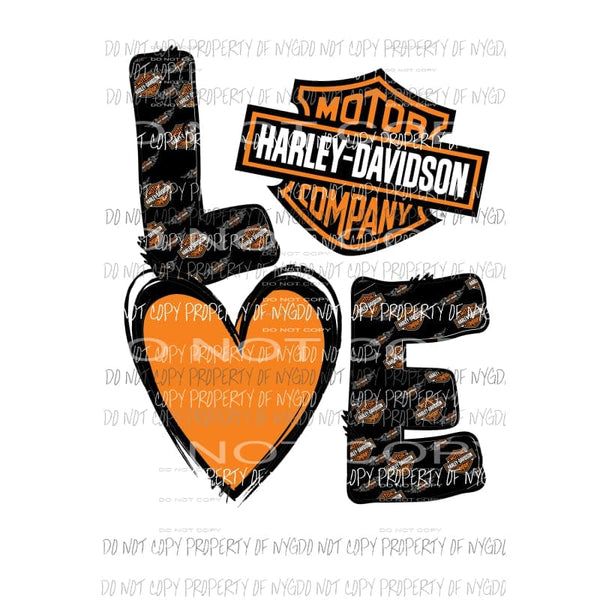 Love Harley Stacked #1 Sublimation transfers Heat Transfer