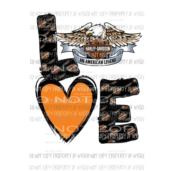 Love Harley Stacked #2 Sublimation transfers Heat Transfer