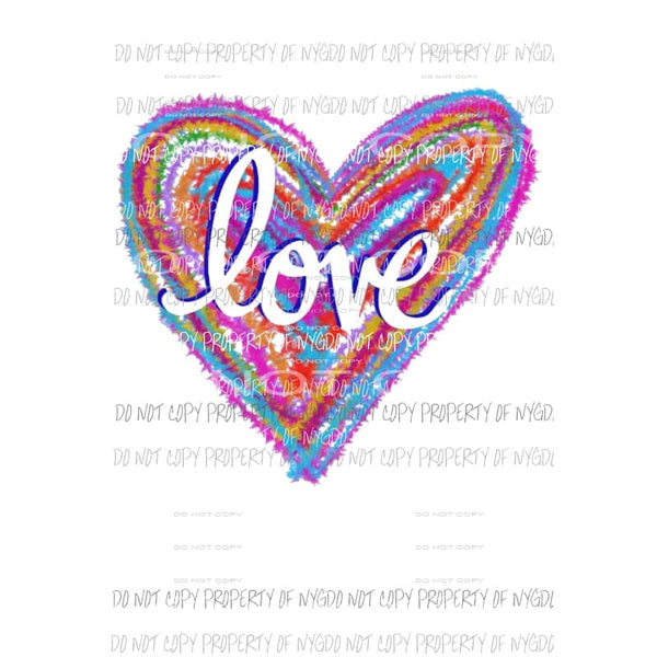 Love heart #22 Sublimation transfers Heat Transfer