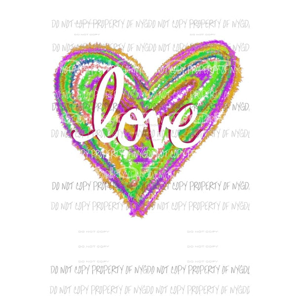 Love heart #23 Sublimation transfers Heat Transfer