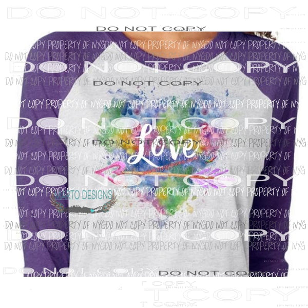 Love Pastel Sublimation transfer SMALL 3 inches Heat Transfer