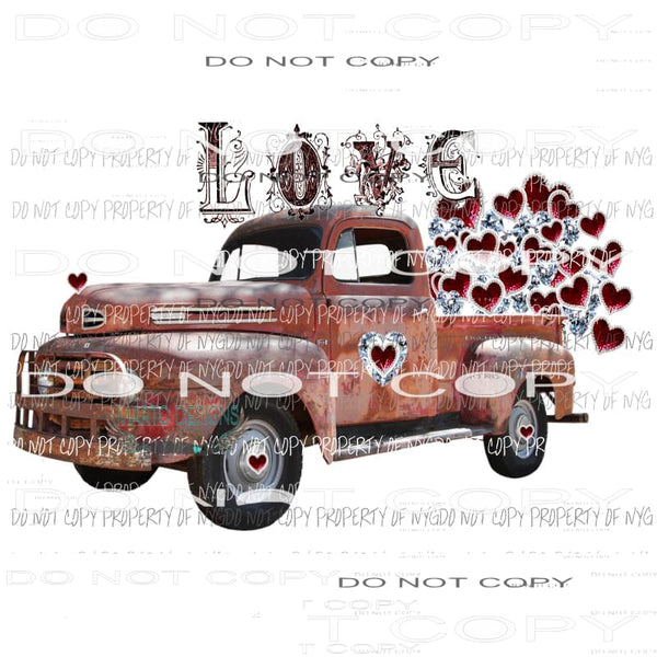 Love Truck # 15 sublimation transfer