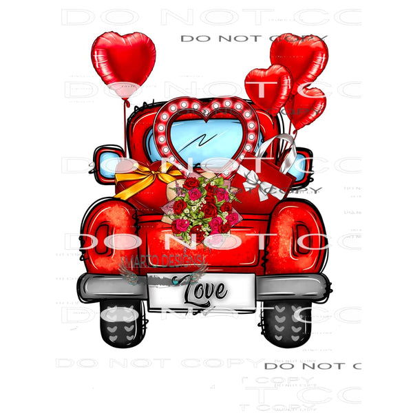 Love Truck #8655 Sublimation transfers - Heat Transfer