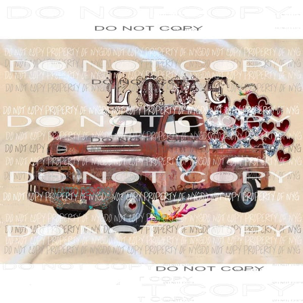 Love Truck sublimation transfer Heat Transfer