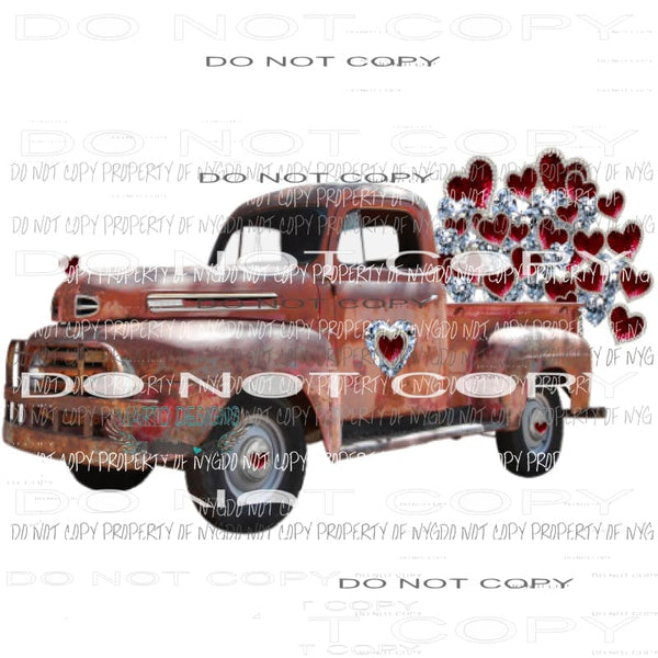 Love Truck Sublimation transfers Heat Transfer