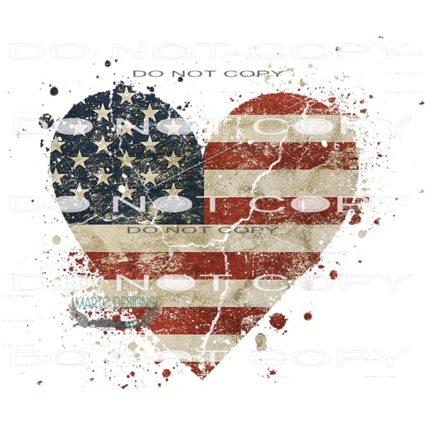 Love USA #10914 Sublimation transfer - Heat Transfer