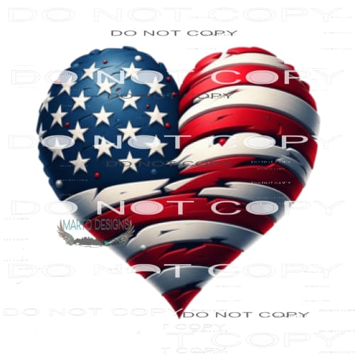 Love USA #10915 Sublimation transfer - Heat Transfer