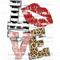 Love with lips Sublimation transfers Heat Transfer