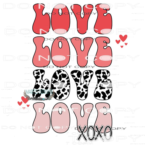 Love Xoxo #9193 Sublimation transfers - Heat Transfer