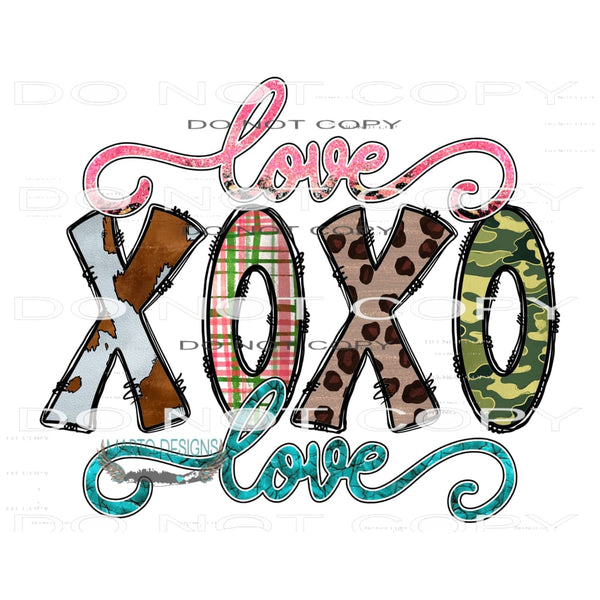 Love Xoxo #9652 Sublimation transfers - Heat Transfer
