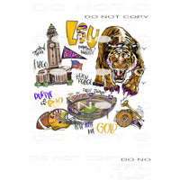 LSU # 4422 Sublimation transfers - Heat Transfer Graphic Tee
