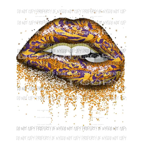 LSU Lips # 5 Sublimation transfers Heat Transfer
