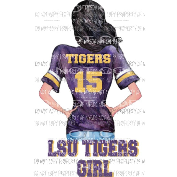 LSU tigers Girl Sublimation transfers Heat Transfer