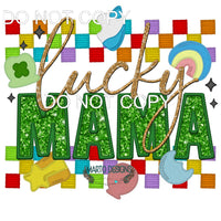 Lucky Mama #10102 Sublimation transfers - Heat Transfer
