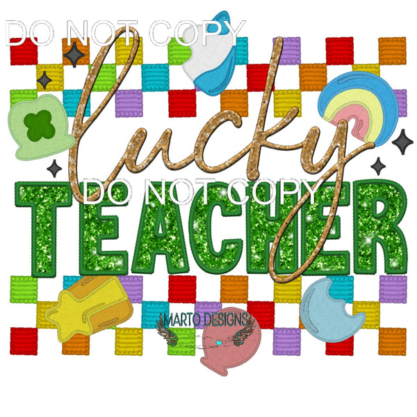 Lucky Teacher #10106 Sublimation transfers - Heat Transfer