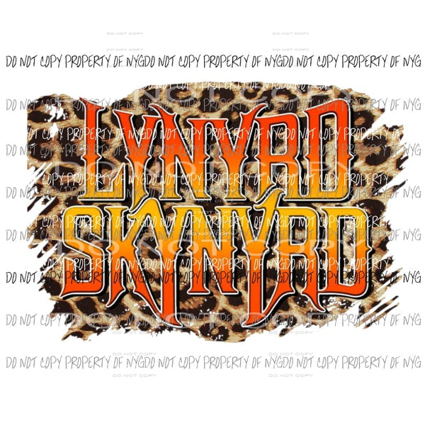 Lynyrd Skynyrd Leopard Sublimation transfers Heat Transfer
