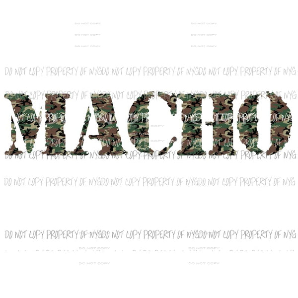 Macho Camo #2 Sublimation transfers Heat Transfer