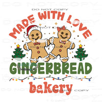 Made With Love Gingerbread Bakery #7124 Sublimation