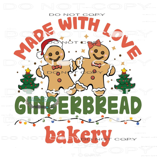 Made With Love Gingerbread Bakery #7124 Sublimation
