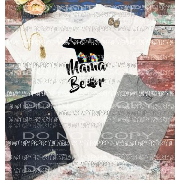mama bear autism Sublimation transfers Heat Transfer