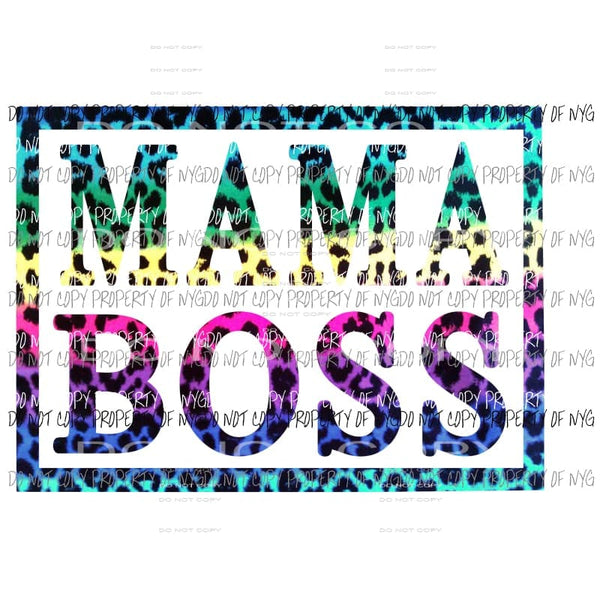 MAMA BOSS Multi color leopard Sublimation transfers Heat Transfer