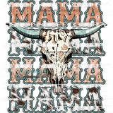 mama bull skull # 1830 Sublimation transfers - Heat