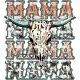 mama bull skull # 1830 Sublimation transfers - Heat