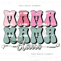 Mama Clause #7823 Sublimation transfers - Heat Transfer