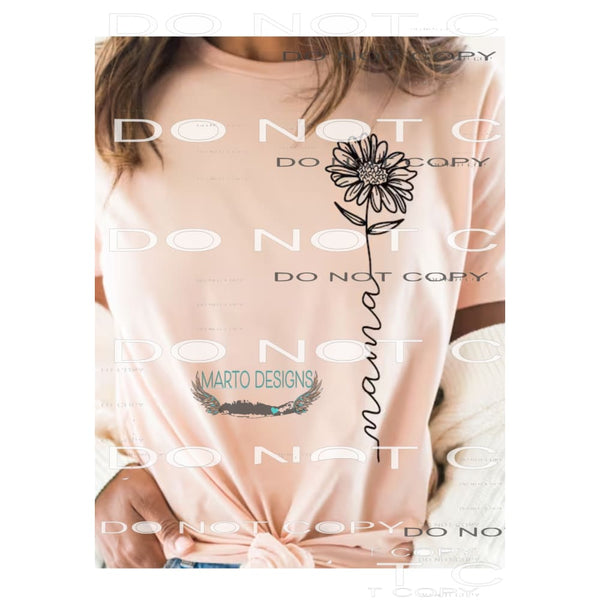 mama flower Sublimation transfers - Heat Transfer Graphic