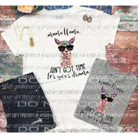 Mama Llama drama sublimation transfer Heat Transfer