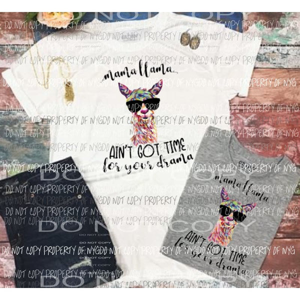 Mama Llama drama sublimation transfer Heat Transfer