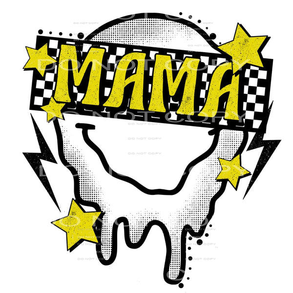 Mama smiley face # 714 Sublimation transfers - Heat Transfer