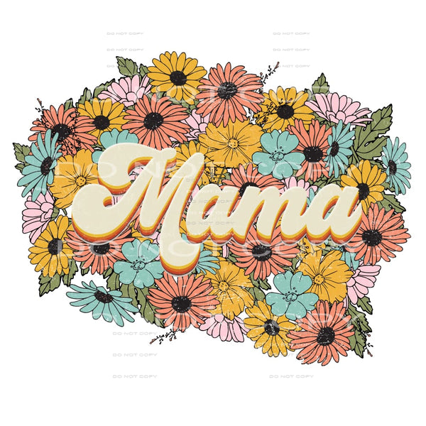 Mama With Flowers #4575 Sublimation transfers - Heat