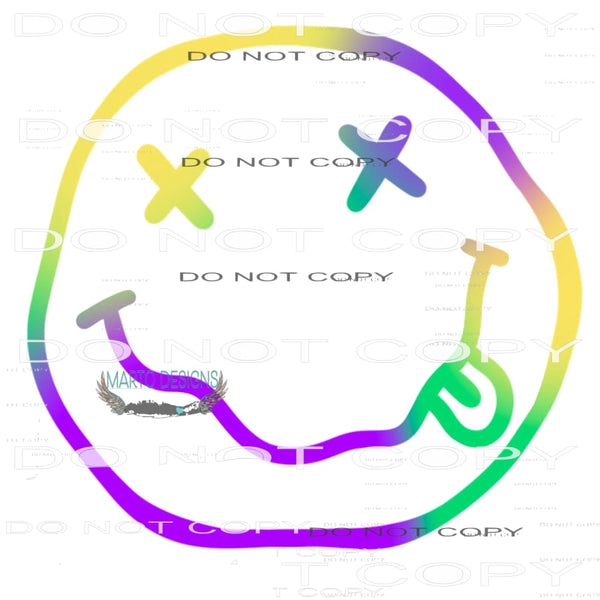 Mardi Gras Smiley #8993 Sublimation transfers - Heat