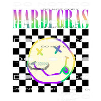 Mardi Gras Smiley #8995 Sublimation transfers - Heat