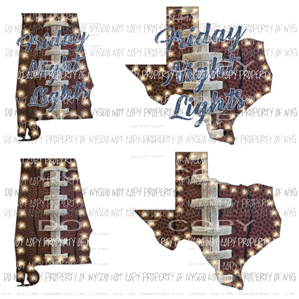 marquee Football CUSTOM TEXAS Sublimation transfers Heat Transfer