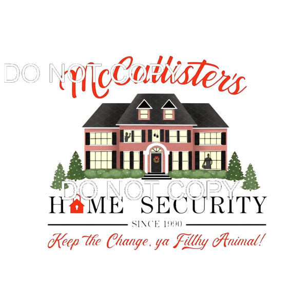 McAllister’s Home Security #191 Sublimation transfers