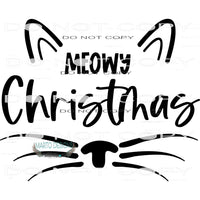 Meow Christmas #7963 Sublimation transfers - Heat Transfer