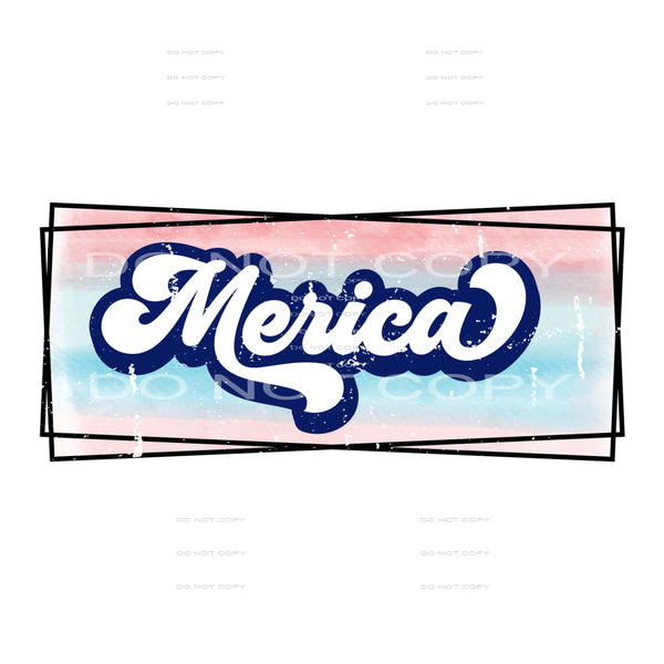 Merica # 252 Sublimation transfers - Heat Transfer Graphic