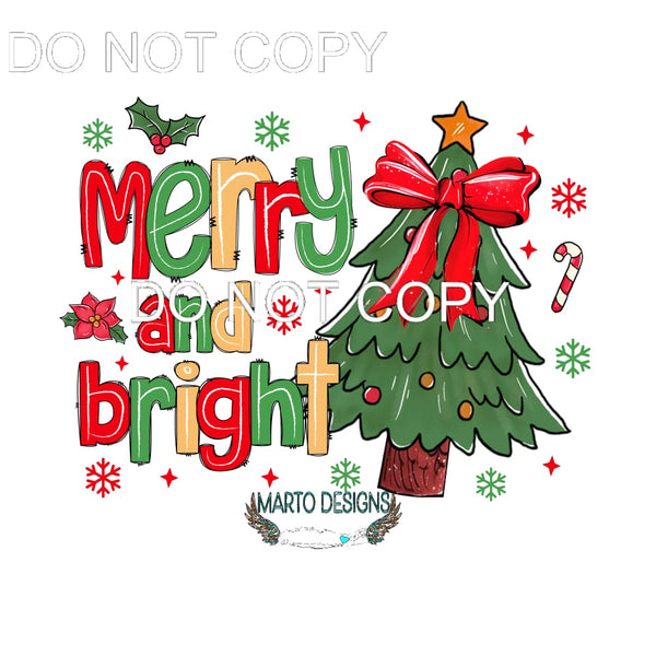 Merry And Bright #121 Sublimation transfers - Heat Transfer