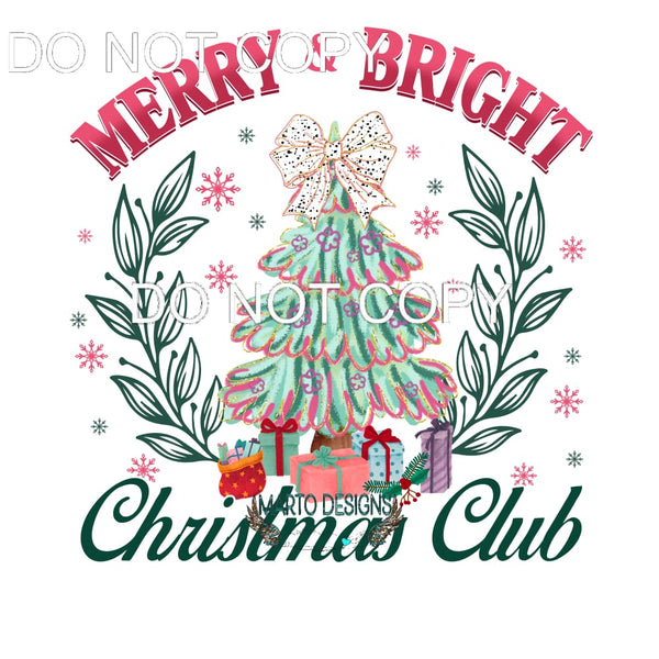 Merry and Bright #134 Sublimation transfers - Heat Transfer
