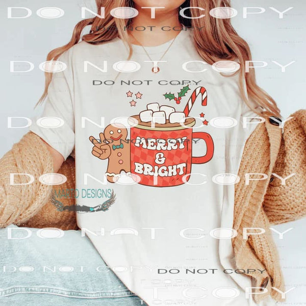 Merry And Bright #7350 Sublimation transfers - Heat Transfer
