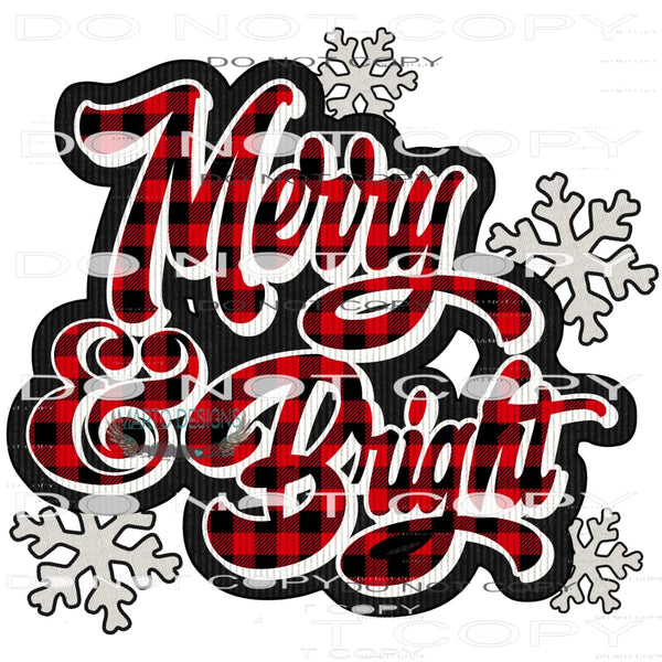 Merry And Bright #7481 Sublimation transfers - Heat Transfer