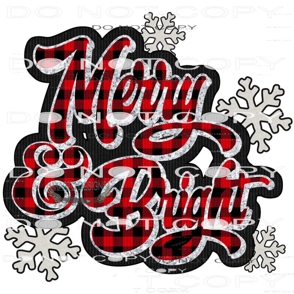 Merry And Bright #7482 Sublimation transfers - Heat Transfer