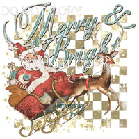 Merry And Bright #8263 Sublimation transfers - Heat Transfer