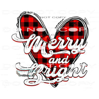 Merry And Bright #8437 Sublimation transfers - Heat Transfer