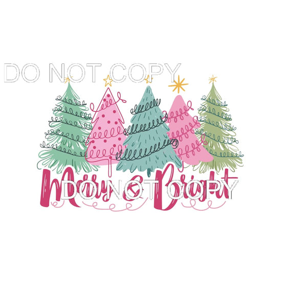 Merry & Bright #154 Sublimation transfers - Heat Transfer