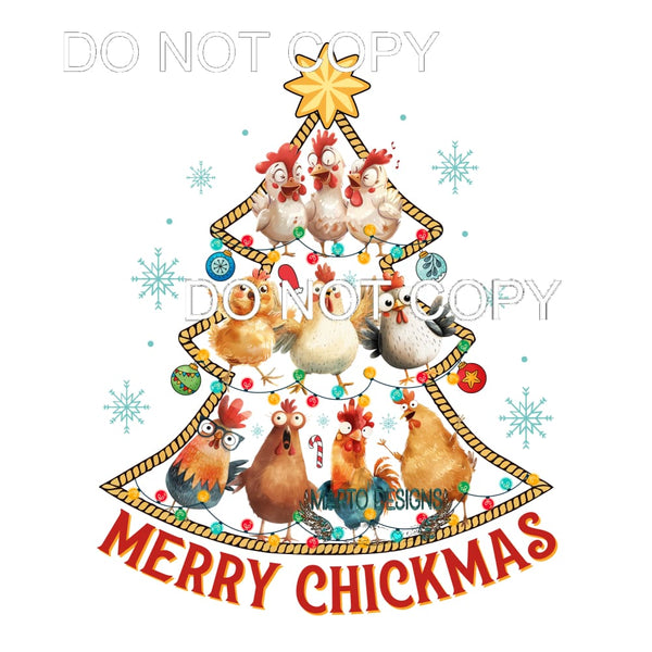 Merry Chickmas #150 Sublimation transfers - Heat Transfer